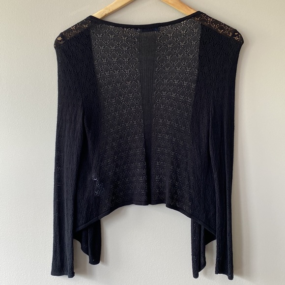 Ricki’s Pointelle Drape Front Cardigan - Picture 6 of 9